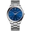BUREI Orologi da uomo al quarzo minimalisti neri da 44mm con cinturino in acciaio inox, nan