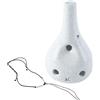 Alnicov Ocarina a 6 buche, bottiglia di vino in stile Alto C Ocarina, ghiaccio smaltato bianco artigianale