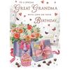 Piccadilly Greetings Regal Publishing Biglietto di auguri di compleanno per nonna con fiori, 23 x 15 cm