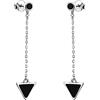 SOFIA MILANI - Orecchini da Donna in Argento 925 - con Pietra Zircone - Orecchino Pendente a Catena Triangolo - E2078