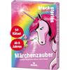 moses 90096 Black Stories junior - 50 favolose fiabe piene di magia unicorno, gioco di carte con varianti di gioco e punteggi, gioco puzzle per bambini a partire dagli 8 anni, giallo