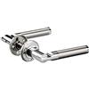 Alpertec Solid Alpertec 6-R cromo/satinato bicolore in acciaio inox BB per stanza porte pulsante set maniglia porta guarnizioni, 88022300C