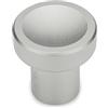 Ganter Normelemente GN 676.5-31-M8-A Pulsante in acciaio inox, Argento, Griffdurchmesser: 31mm Gewinde: M8