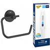 GROHE Start QuickFix Portarotolo carta igienica senza coperchio e QuickGlue A1 (metallo, viti e tasselli inclusi, colla rapida facile da montare), Matt Black, 412002430
