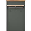 trendteam smart living - Stanton - Pannello appendiabiti - Abete Verde Evoke - Pannello da parete con ripiano per cappello, asta appendiabiti e 3 ganci in nero - (L x A x P) 77 x 123 x 28 cm - Stile