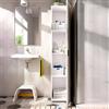 Dmora - Armadio multiuso 1 anta Lagalb, Mobile multifunzione portaoggetti, Armadio alto porta scarpe, 39x35h190 cm, Bianco