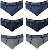 NAVIGARE Underwear Moda Intimo Mutande Slip Uomo Cotone Elasticizzato 6 Pezzi. New Model!! (7/XXL)