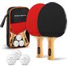 PRO SPIN PRO-SPIN Ping Pong Set da Tavolo di Alta qualità - Racchette Ping-pong, Palline Ping Pong a 3 Stelle, Custodia Compatta - Set da 2 Giocatori - Gioco da Interni o Esterni