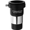 Bysameyee Lente di Barlow 2X, Bysameyee 1,25 pollici completamente rivestita Multi-Coated Metal Barlow Lens con fotocamera M42 filettatura collegare interfaccia per oculare telescopio