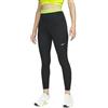 Nike W NP 365 Tight 7/8 Hi Rise, Leggings Donna, Black/Volt/White, L