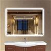 Plumbsys Specchio Bagno Luce LED 50x70cm, Specchio Bagno parete con luci, Interruttore Tattile, Anti-appannamento, 3 temperature di colore, IP54 impermeabile