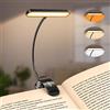 Gritin 19 LEDs Luce da Lettura per Libro, Lampada da Lettura con Clip Ricaricabile con 3 Temperature di Colore, 5 Luminosità Regolabili, 360°Flessibile Lampada Libro per Notturna