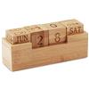 Notrash2003 - Calendario da tavolo in legno di bambù, per ufficio e scrivania