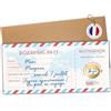 aliceandberry Carta d'imbarco da grattare - Personalizzabile - Regalo per un biglietto aereo di anniversario - Offerta di un viaggio a sorpresa - Versione inglese