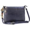Catwalk Collection Handbags - Vera Pelle - Borse a Spalla da donna/Borsa a Tracolla/Borsa a Mano - Tracolla regolabile - JENNY - BLU