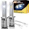 ANTEMOON H1 LED Lampadine per Fari Auto, 90W 18000LM Canbus 6000K Bianco 12V 24V Abbaglianti e Anabbaglianti, 1:1 Mini Lampada Sostituzione per Alogena e Xeno, 2 Lampadina H1