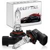 Asasytal Hir2 9012 55W 12V Lampadina Alogena per Fari per Auto, Lampadine Esterne per Auto a Fascio Alto/Anabbagliante, Alogene Fendinebbia a Luce Gialla 3000K Luci di Marcia Diurna OEM, 2 Pezzi