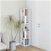 Youuihom Libreria, Vetrina da Corridoio, Adatto a Cucine, Sale da Pranzo, Soggiorni, Ingressi, Camere da Letto o Uffici, Armadio Angolare Bianco 33x33x164,5 cm in Truciolato