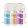 Bouclème - Kit da viaggio Waves, set da viaggio Ultimate Haircare per proteggere e nutrire le onde, detergente, balsamo e styler super tenuta, ingredienti vegani, di derivazione naturale, cruelty