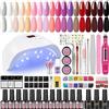 PEACECOLOR Kit Semipermanente Unghie Completo 36W LED U V Nail Lampada 18 Colori Smalti Semipermanenti Gel e Elettrico Unghia Lima 3 PCS U V Nail Gel con Base Top Coat e gli Strumenti per Unghie