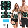 GROSBEAK EMS Stimolatore Muscolare ABS Trainer, tonico Elettrico per Muscoli Addominali per Uomini e Donne, 8 modalità stimolatore AB per Braccia, Vita, Ricaricabile, Delicato sulla Pelle (Verde)