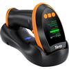 Tera Scanner per codici a barre con schermo di impostazione digitale e tasti con stazione di ricarica wireless, collegamento via cavo, menu in lingua inglese e manuale di istruzioni HW0009
