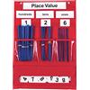 Learning Resources Tabella con Tasche per Conteggio e Valore Posizionale, attività di Matematica per Bambini, con Carte e Cannucce, Gioco Educativo da Parete, 6+ Anni