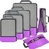Eono Organizzatori da Viaggio a Compressione, Organizer Valigia Set, Cubo di Viaggio, Cubi di Imballaggio, Compression Packing Cube