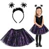 Aurasky Costume Strega Bambina, Vestito Strega Halloween, Gonna Tulle Viola Ragazza, Costumi Halloween Bambina, Regalo per Mascherata Cosplay Festa