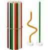 BlueBee Candles Candele in cera d'api pura per la casa - 40 candele sottili e alte + 2 supporti, combustione prolungata, per preghiere in chiesa, Hanukkah, torta di compleanno, Natale e Avvento