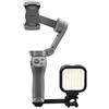 JXE Triple Hot Shoe Mount Piastra Microfono LED Video Light Extension Stand Rig Staffa Compatibile per DJI OSMO Mobile 2/Mobile 3 Gimbal Stabilizzatore