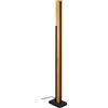 Trio Leuchten TRIO, Piantana, Kerala incl. 1 x LED,SMD,16,0 Watt,3000K,1950 Lm. Legno naturale, Naturale, Finitura: Metallo, nero opaco L:13,0cm, L:19,0cm, A:120,0cm Interruttore touch 4 livelli,IP20