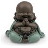Zen Light Statua Boudha Rieur - Decorazione Zen e Feng Shui - per creare un'atmosfera rilassante e spirituale - idea regalo originale - Larghezza: 9 cm - Colore: verde e marrone - Zen'Light