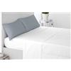 Miracle Home. Federe, 2 unità, 50% Cotone, 50% Poliestere, 85 x 45. Letto 150, Grigio