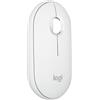 Logitech Pebble Mouse 2 M350s wireless Bluetooth sottile, portatile, leggero, personalizzabile, clic discreti, Easy-Switch per Windows, macOS, iPadOS, Android, Chrome OS - Bianco