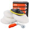 SPTA 150mm Lucidatura Pad Lana Lucidatura Pastiglie Ceretta Kit lana di agnello con gancio e Pad Cuffia per lucidatrice