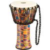 Meinl Percussion PADJ2-S-G, Djembe con Membrana in Pelle di Capra, Serie Travel, Tiraggio a Corde, Diametro 20.32 cm, 8, Misura Small, Motivo Kenyan Quilt