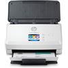 HP ScanJet PRO N4000 snw1 6FW08A, Scansione Fronte e Retro in Un Solo Passaggio, 40 ppm e 80 ipm, Wi-Fi, Wi-Fi Direct, Ethernet, Smart, Scan, Compatto, Piccolo e Sottile, Bianco