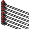 GUUZI 6Pcs 12V-24VDC 110-220VAC Interruttore a Pulsante Impermeabile, Interruttore a Pulsante Autobloccante per Illuminazione Esterna, Rosso