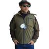 Giacca maglia golf caccia tricot impermeabile pesca antigelo uomo cappuccio