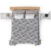 HomeLife Copriletto una Piazza e Mezzo Estivo in Cotone Piquet 100% Made In Italy, Fresca Coperta Estiva, Leggera e Traspirante per l'Estate con Allegra Fantasia con Gatti, Grigio, 220x280
