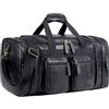 BAOSHA Borsa da Viaggio in Pelle PU Continuare Borsa Weekend per Uomo e Donna Sacco a Sportiva Bagaglio a Mano Duffle da Viaggio per Viaggi, Fine Settimana, Notte HB-21 (Nero)