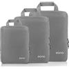 Eono Organizzatori da Viaggio a Compressione, Organizer Valigia Set, Cubo di Viaggio, Cubi di Imballaggio, Compression Packing Cube