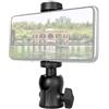Andoer Treppiede, testa a sfera girevole a 360° con vite da 1/4 di pollice,Clip per telefono regolabile integrata compatibile con fotocamera DSLR Treppiede luce LED Selfie Stick