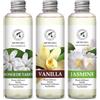 AROMATIKA trust the power of nature Ricarica Diffusore per Ambiente Monoi de Tahiti & Vaniglia & Gelsomino 3x200ml - Fragranza Intensa e Duratura - Aromaterapia - Deodorante per Ambienti - Profumi esotici - Profumo per Ambiente