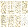 HLIWS 8 fogli Oro Glitter autoadesivo alfabeto Sticker, regalo alfabeto Sticker, stampaggio processo, per Scrapbooking, foto, artigianato fai da te (8 stili)