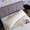 Poligino Federe Cuscini Letto Matrimoniale 50 x 150 cm, Federe in Microfibra Chiusura a Busta - Beige