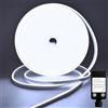 CCILAND Striscia LED neon 10 m, 6500 K, bianca, 24 V, dimmerabile, design in silicone fai da te, alta luminosità, ultra flessibile, impermeabile, per interni ed esterni, decorazione per soffitto,