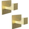 YUET Ganci Asciugamani Vestiti 2 Pack Gancio Porta Armadio Autoadesivo (Nessuna Perforazione) 304 Acciaio Inossidabile Accappatoio Appendiabiti Bagno Montato Parete Cucina Garage (Oro)