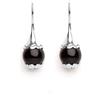 Tamashii orecchini a forma di goccia Ear-Drops in Argento 925 con pietra di 1 cm onice.Lunghezza orecchino 3 cm EHST6-1
